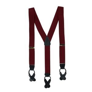 CTM Men's Elastic Button End Suspenders